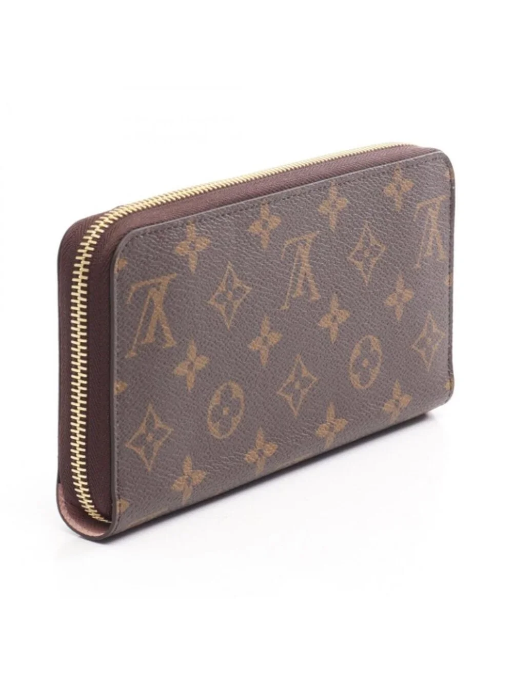 Louis Vuitton Round Wallet Zippy Monogram Rose Ballerine Canvas Leather
